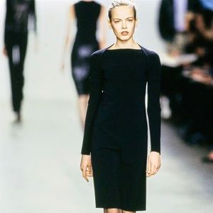 Calvin Klein Collection fw 1999 Layered Black Dress